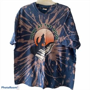 Vintage Howl At The Moon Bar Fort Lauderdale Florida Bleached T Shirt XL